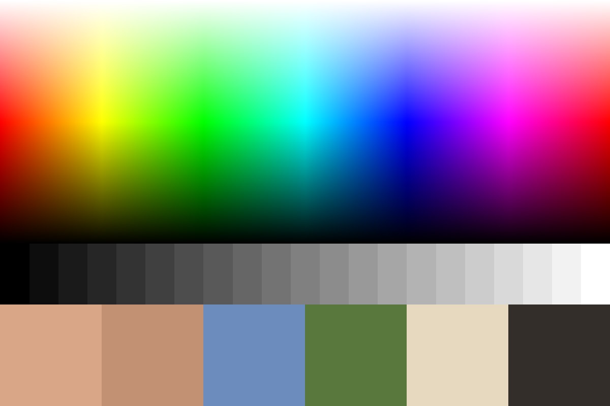 Sample test chart, no look applied yet